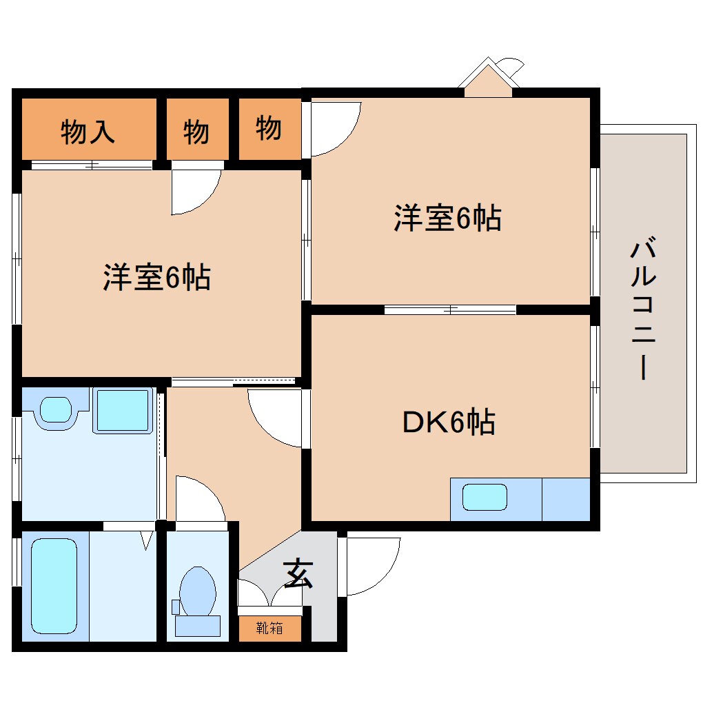 静岡県静岡市駿河区小鹿ハイツ 1階の物件間取画像