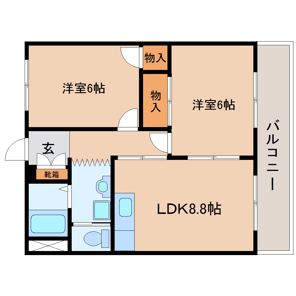 藤枝駅 バス11分  築地停下車：停歩5分 2階の物件間取画像