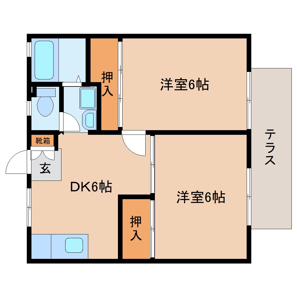 藤枝駅 徒歩22分 1階の物件間取画像