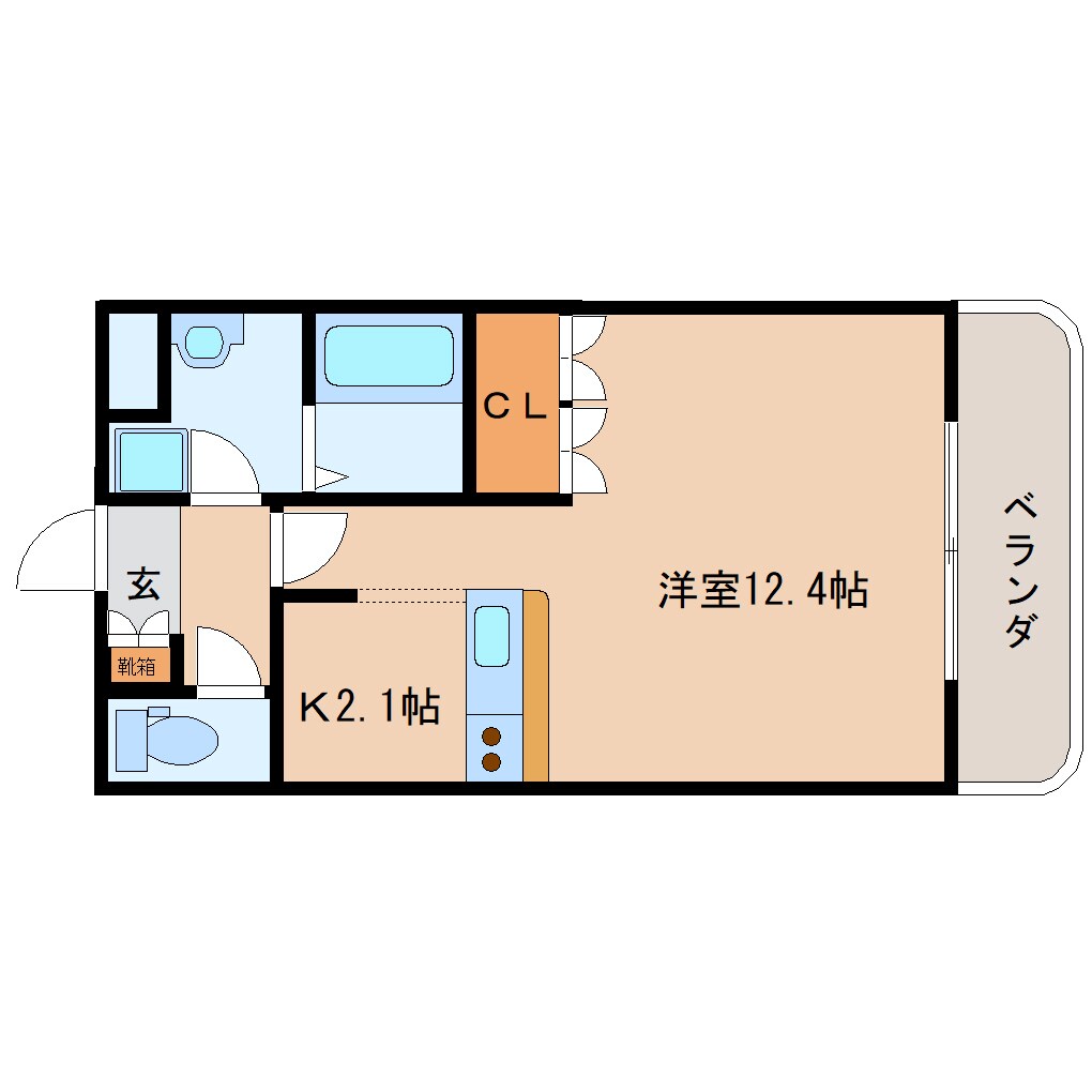 静岡駅 徒歩18分 4階の物件間取画像