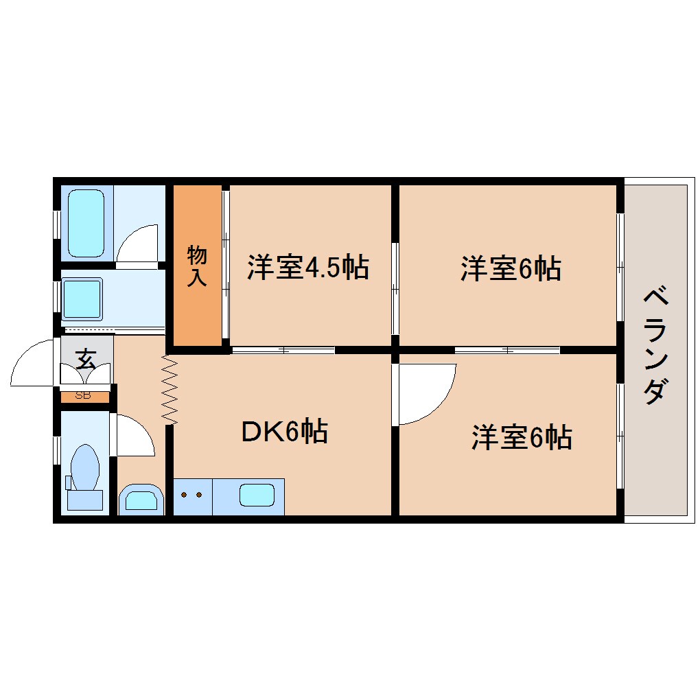 静岡駅 バス8分  中田三丁目ダイワハウス前下車：停歩4分 3階の物件間取画像