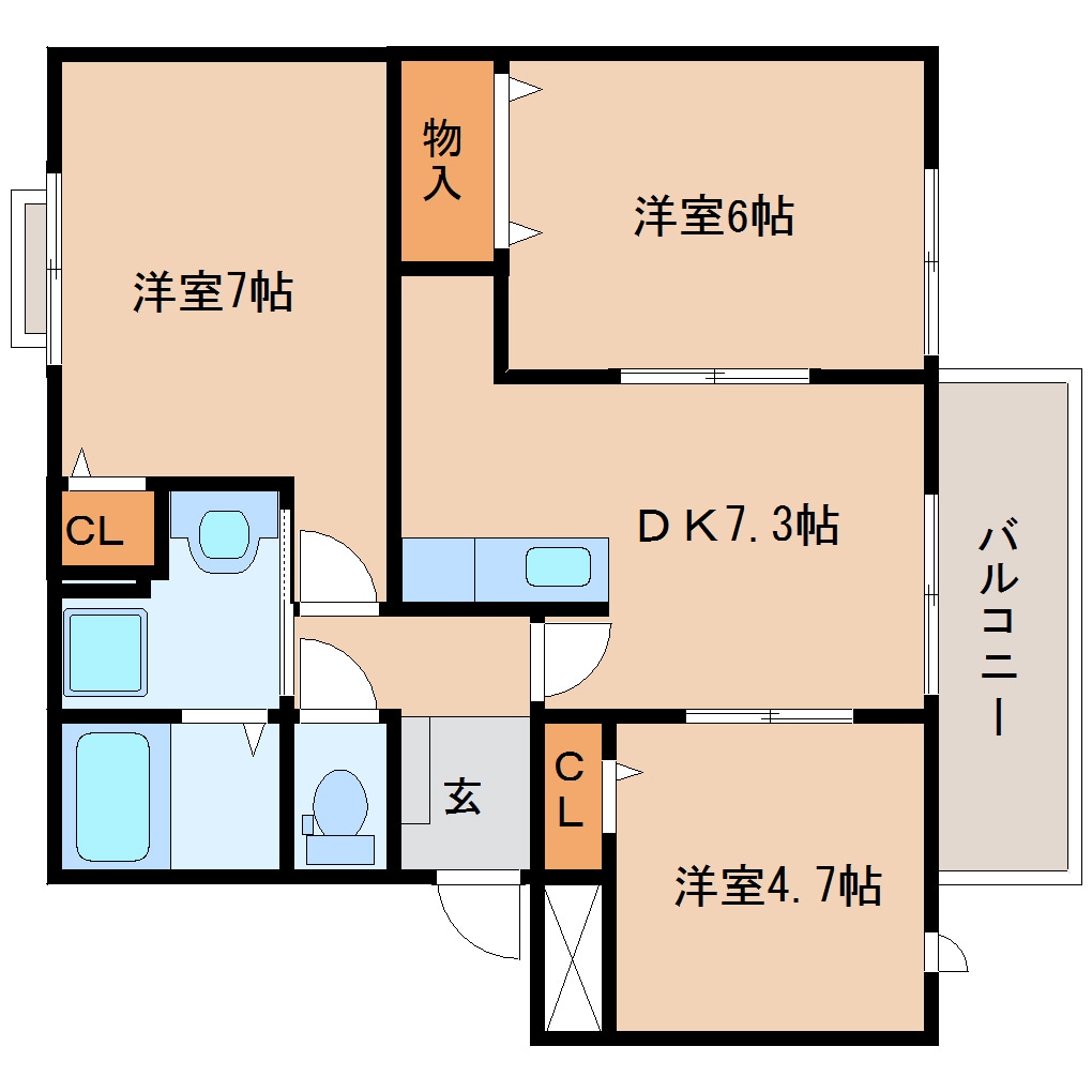 藤枝駅 徒歩10分 2階の物件間取画像