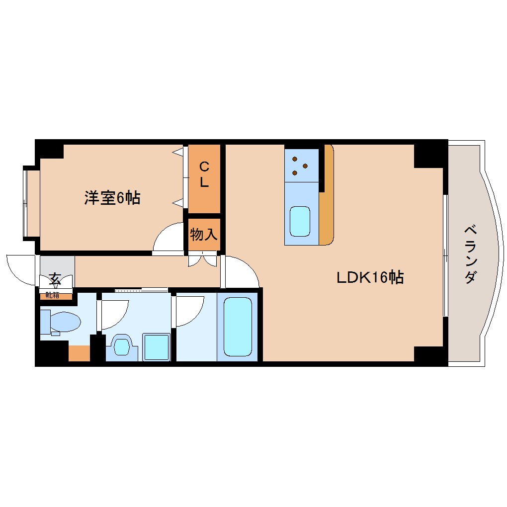 静岡駅 徒歩8分 5階の物件間取画像