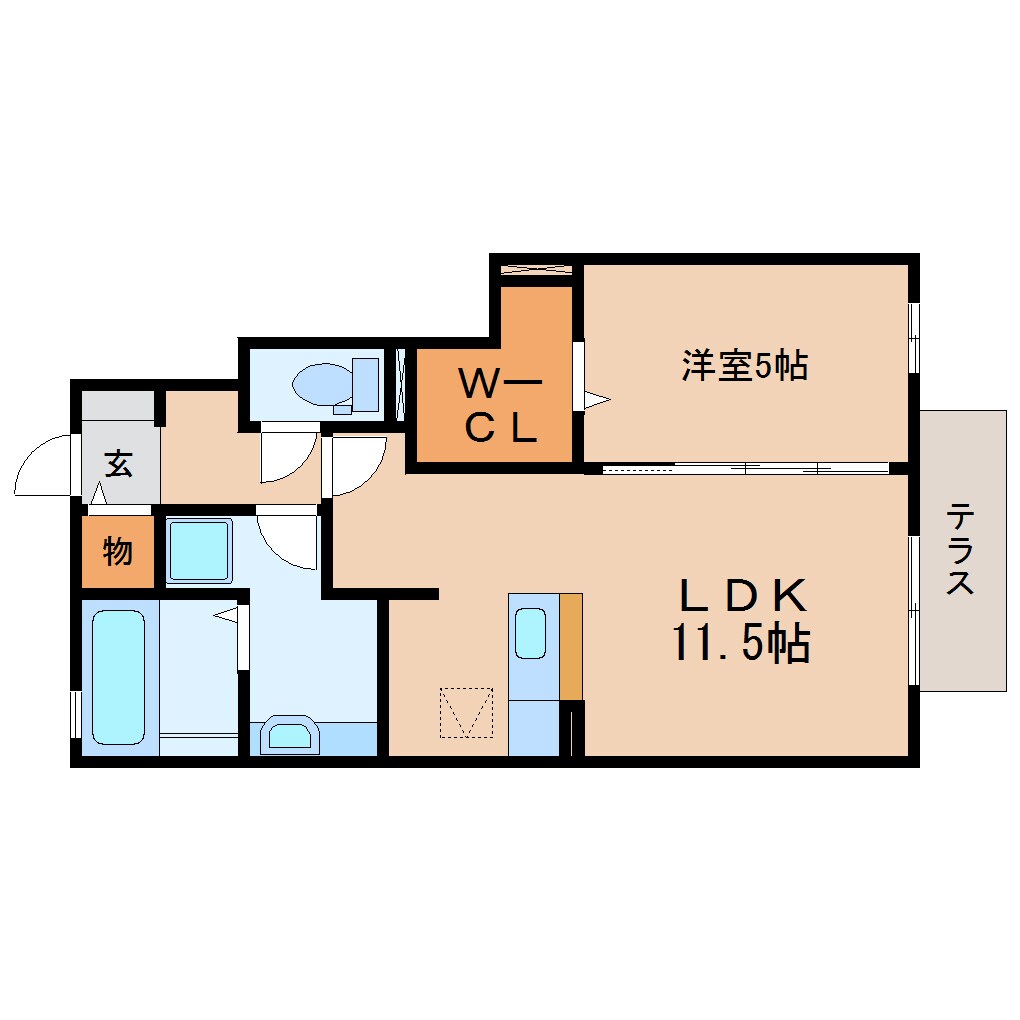 藤枝駅 徒歩22分 1階の物件間取画像