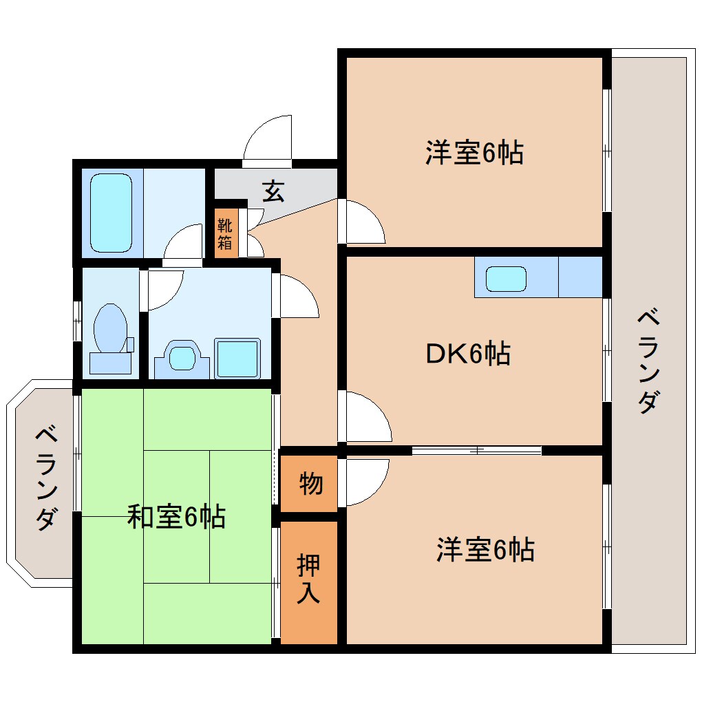 静岡駅 バス16分  中村町下下車：停歩3分 2階の物件間取画像