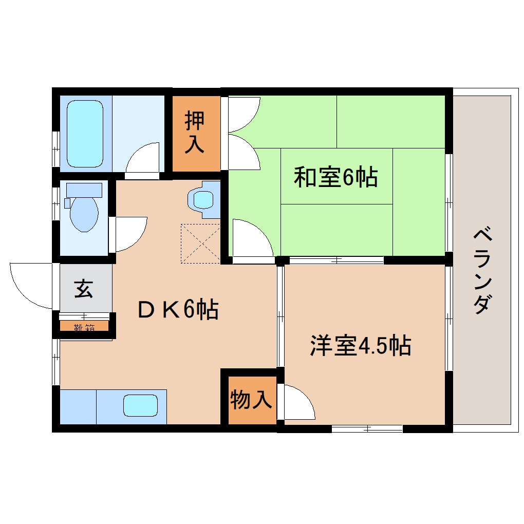 静岡駅 徒歩14分 2階の物件間取画像