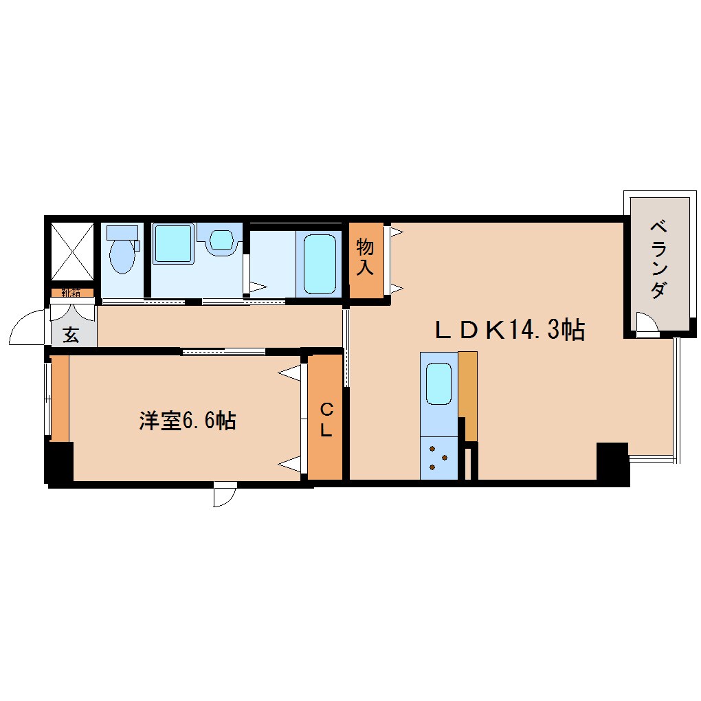 東静岡駅 徒歩6分 5階の物件間取画像