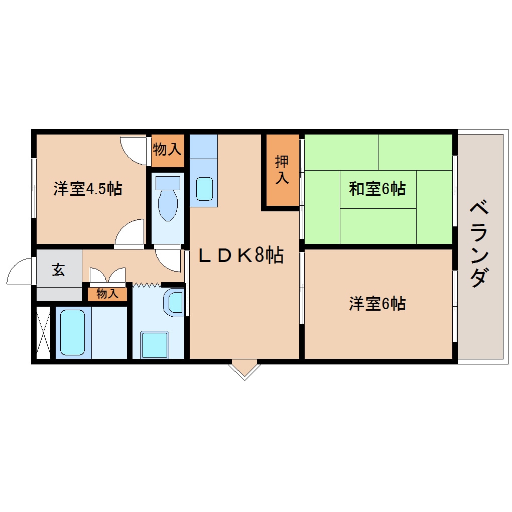 静岡駅 徒歩20分 4階の物件間取画像