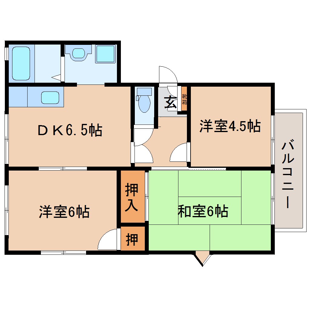 静岡駅 バス15分  敷地2丁目下車：停歩2分 2階の物件間取画像