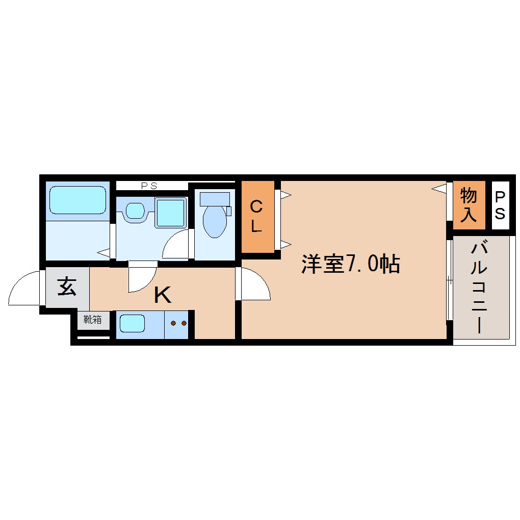 東静岡駅 徒歩6分 2階の物件間取画像