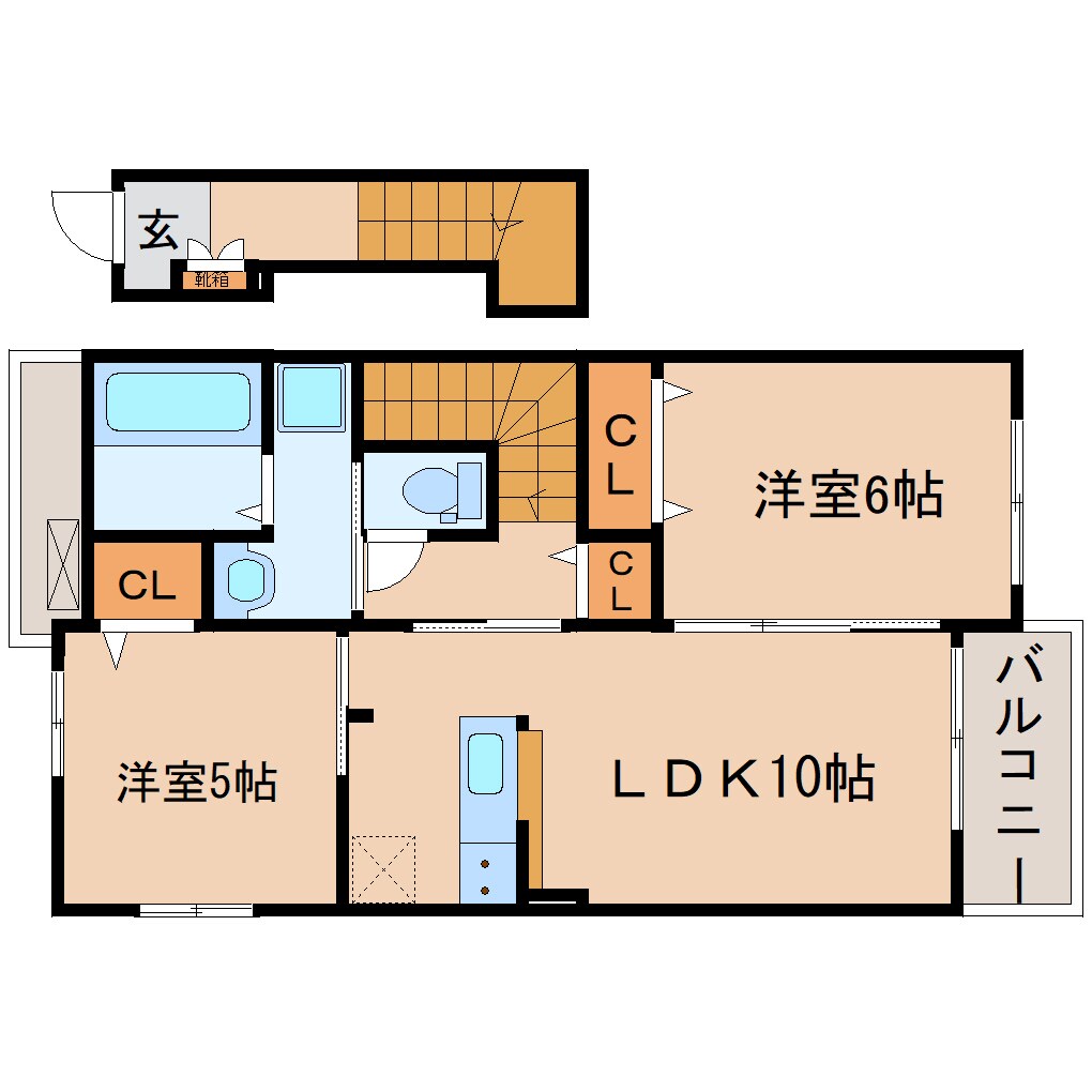 焼津駅 徒歩4分 2階の物件間取画像