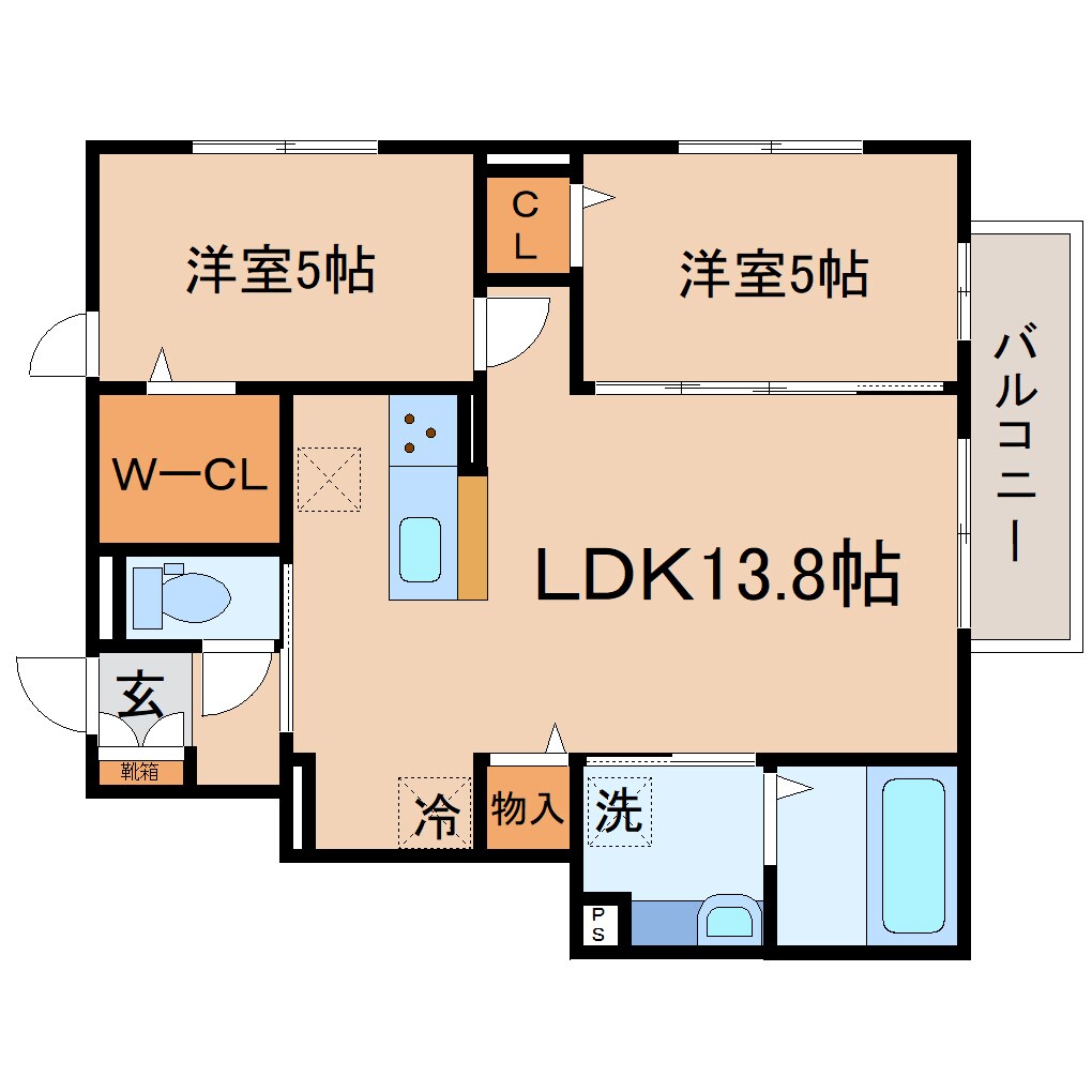 西焼津駅 徒歩5分 1階の物件間取画像