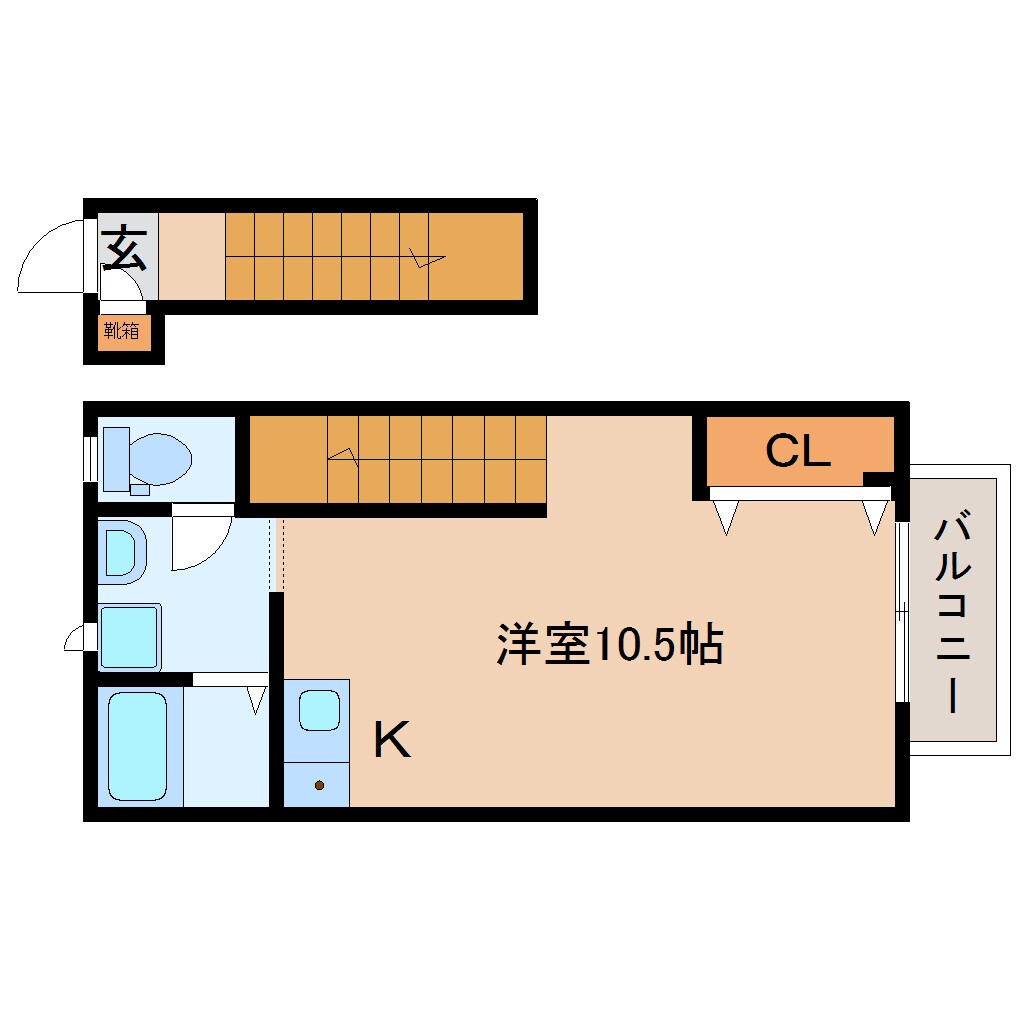 静岡駅 バス24分  静大片山下車：停歩2分 2階の物件間取画像