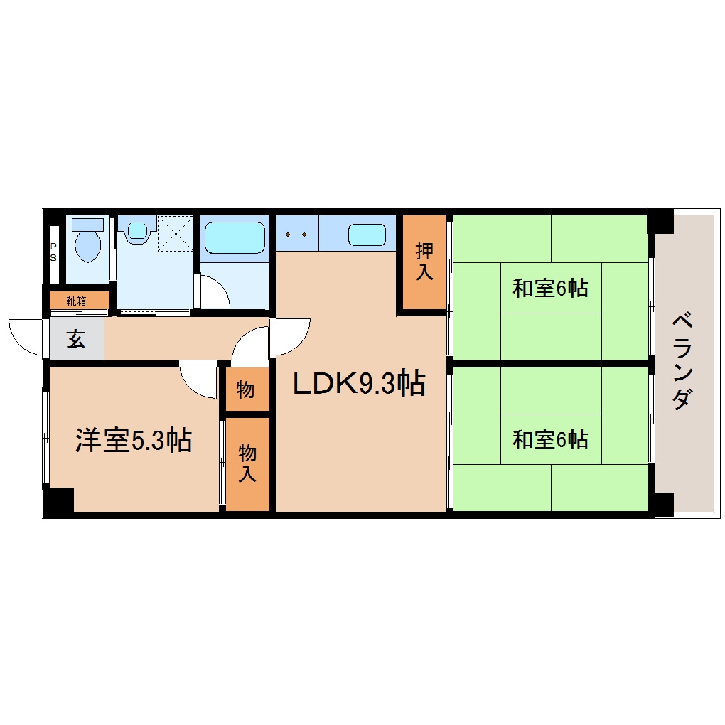 静岡駅 徒歩15分 2階の物件間取画像