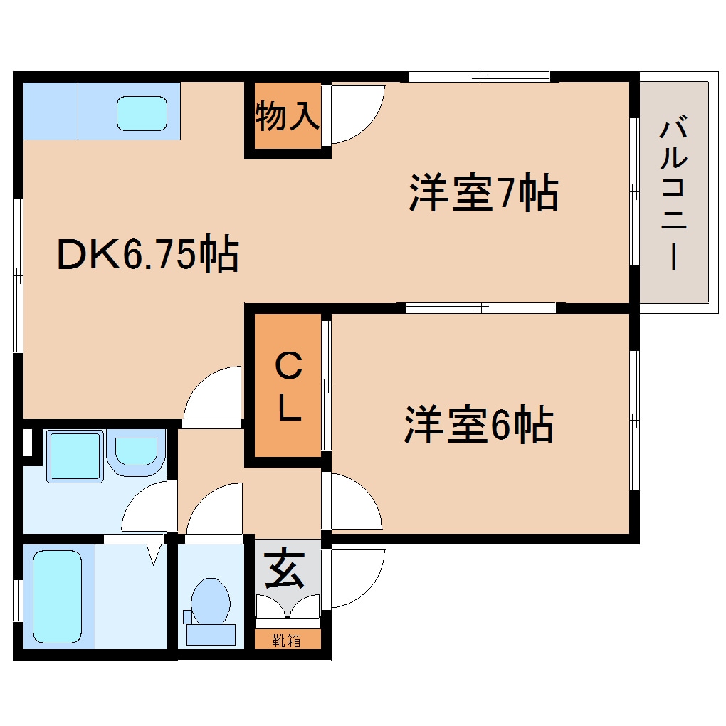 静岡駅 バス16分  中野新田下車：停歩4分 2階の物件間取画像