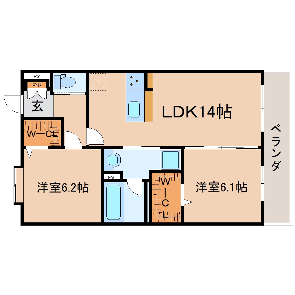 静岡駅 バス15分  中村町上下車：停歩5分 2階の物件間取画像