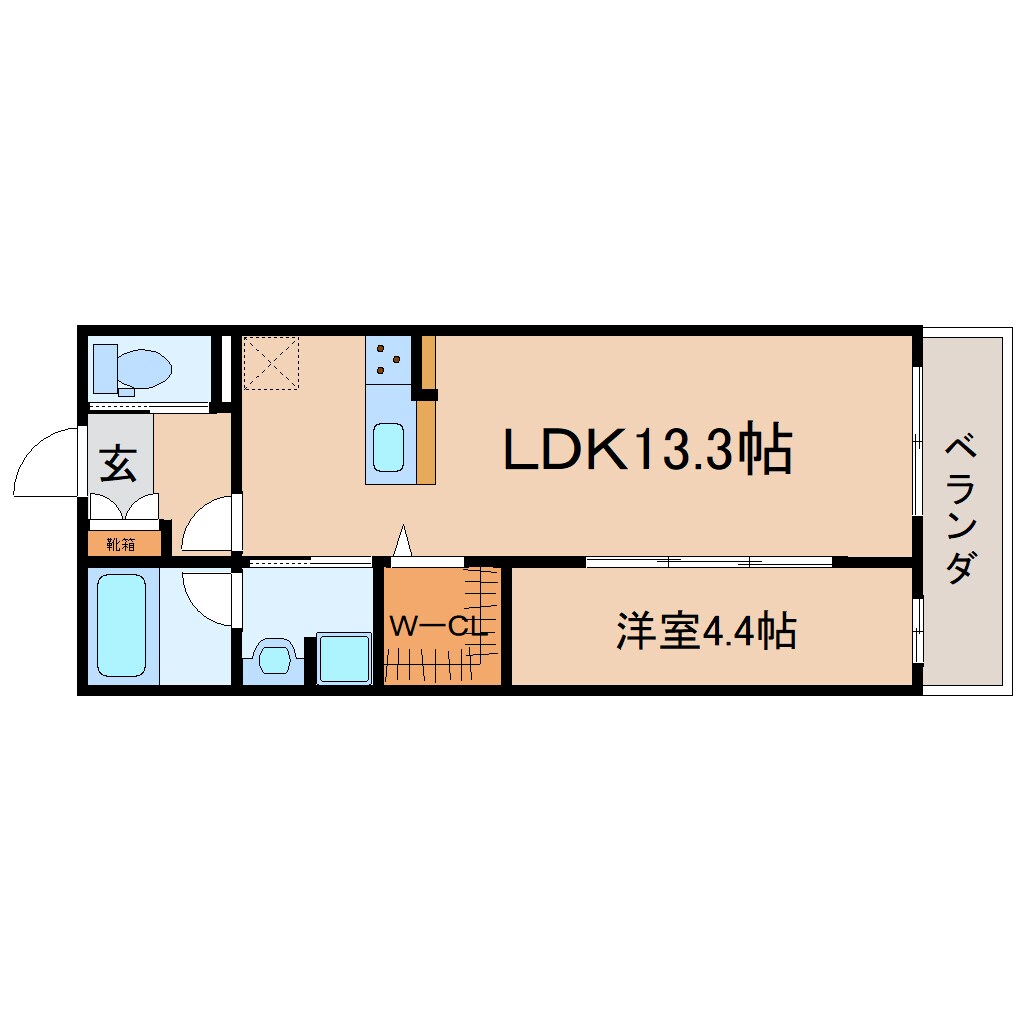 静岡駅 バス15分  中村町上下車：停歩5分 2階の物件間取画像