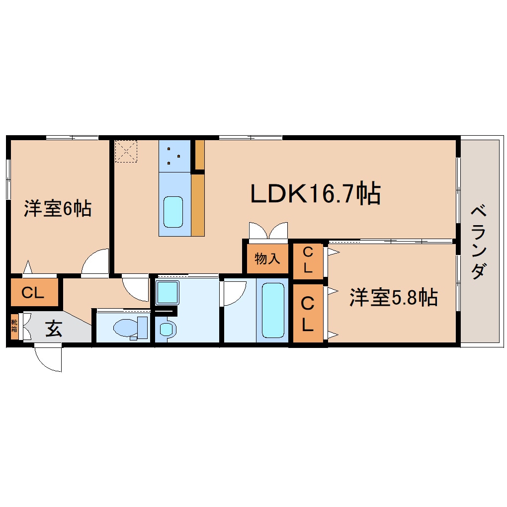 静岡駅 バス15分  中村町上下車：停歩5分 4階の物件間取画像