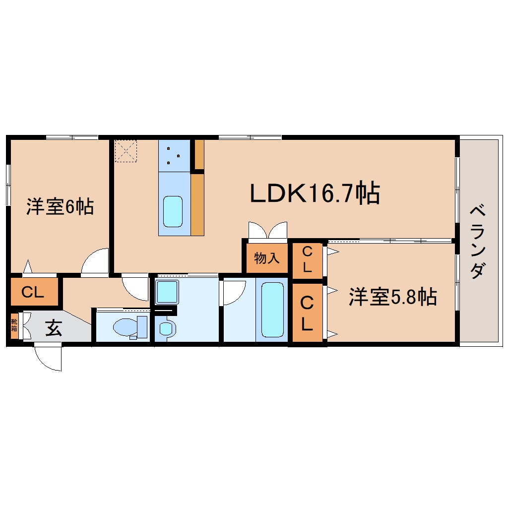 静岡駅 バス15分  中村町上下車：停歩5分 5階の物件間取画像