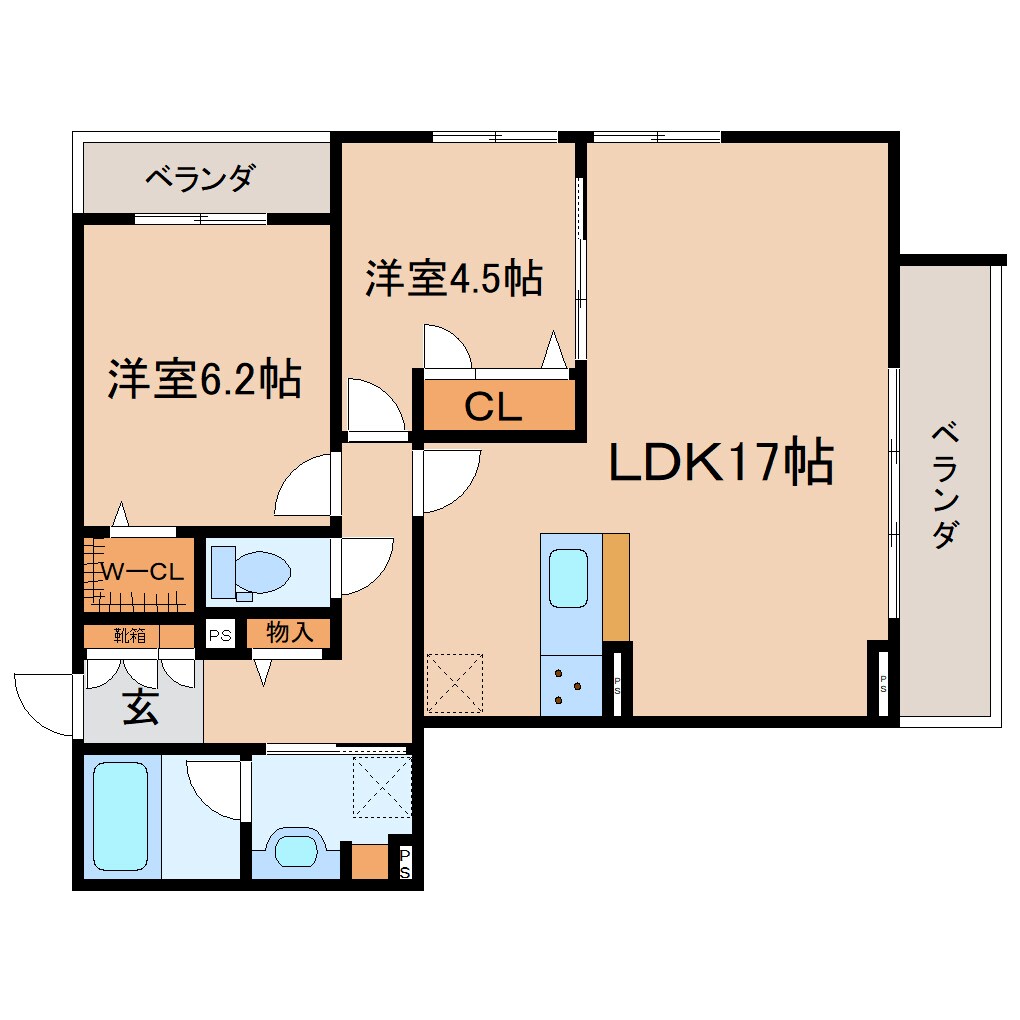 静岡駅 徒歩18分 3階の物件間取画像