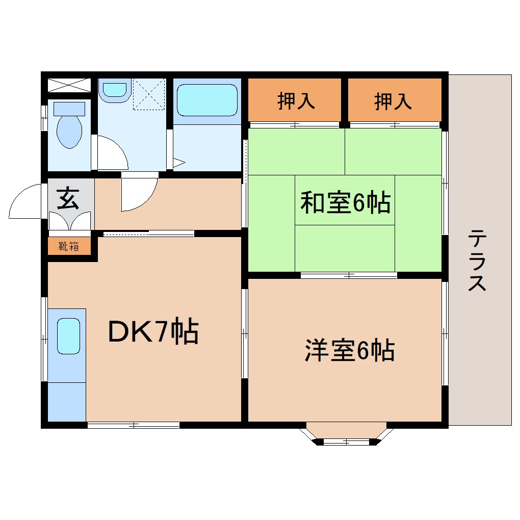静岡駅 バス8分  中田4丁目下車：停歩6分 1階の物件間取画像