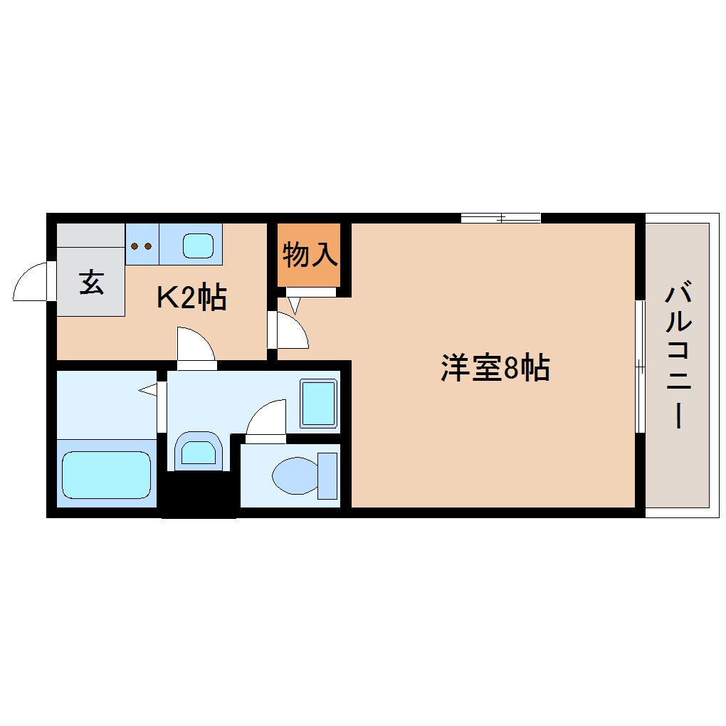 用宗駅 徒歩10分 2階の物件間取画像