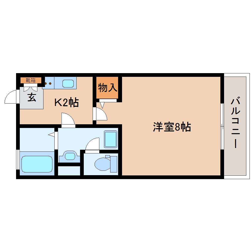 用宗駅 徒歩10分 2階の物件間取画像