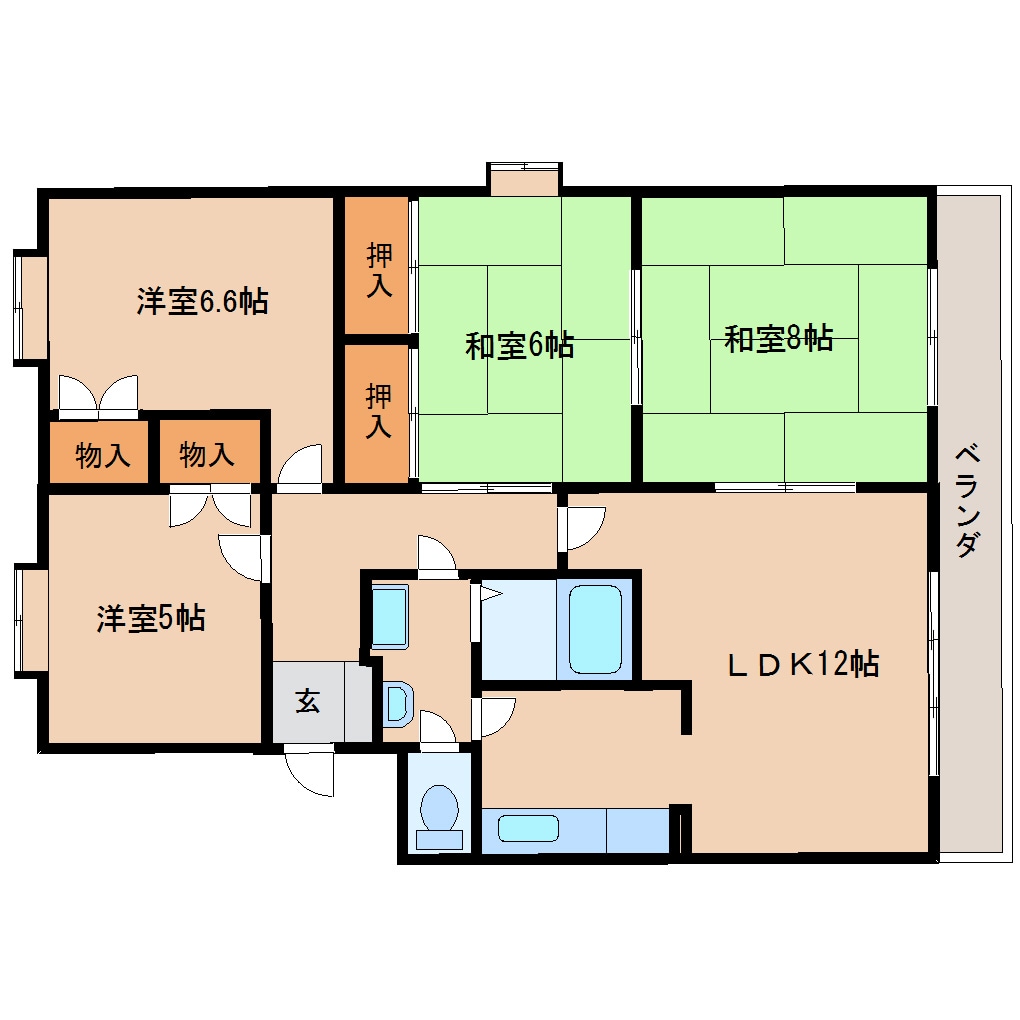 静岡駅 バス20分  下足洗下車：停歩5分 3階の物件間取画像