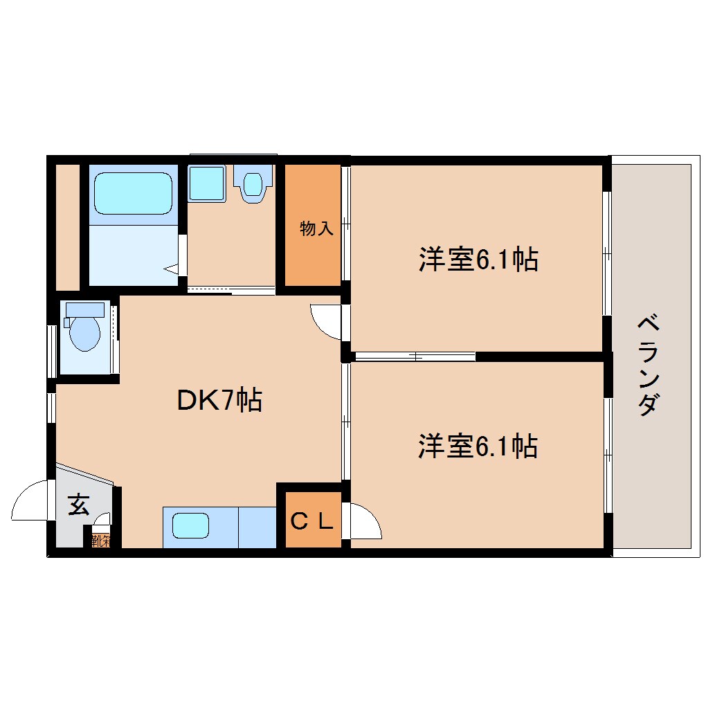 安倍川駅 徒歩26分 2階の物件間取画像