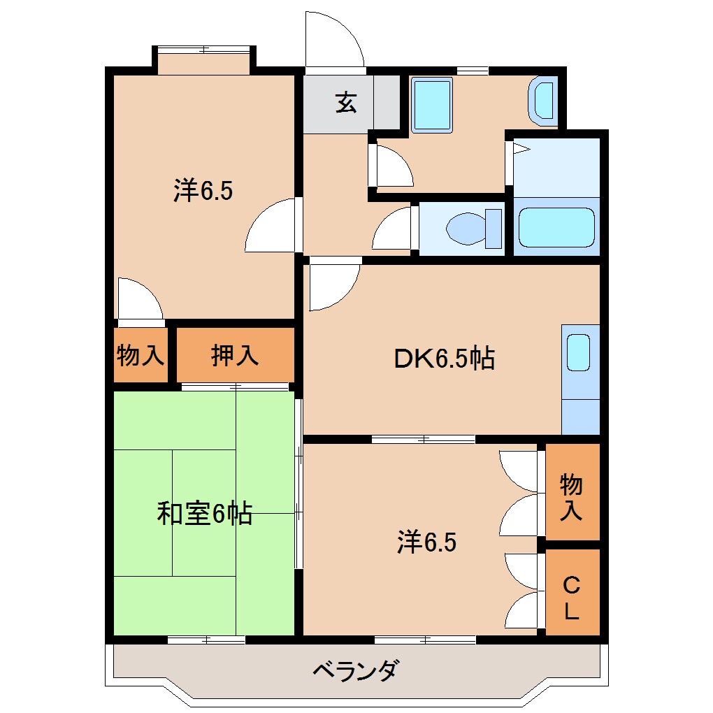 安倍川駅 徒歩7分 1階の物件間取画像