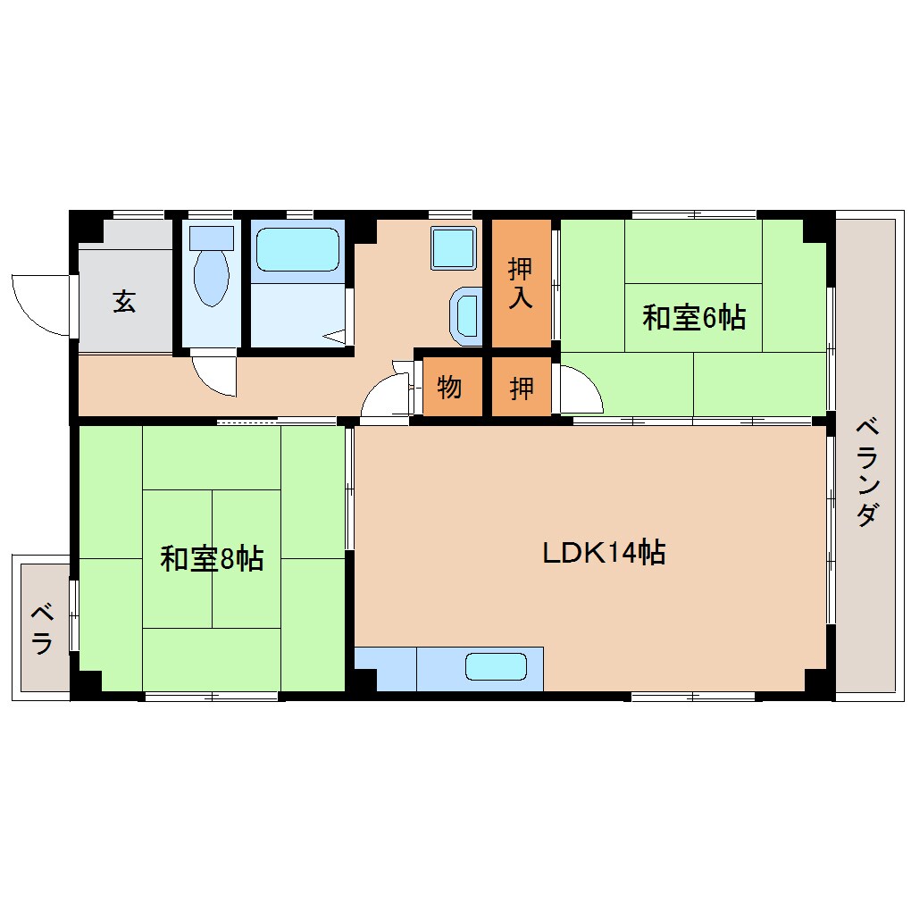 本通六丁目 徒歩4分 4階の物件間取画像