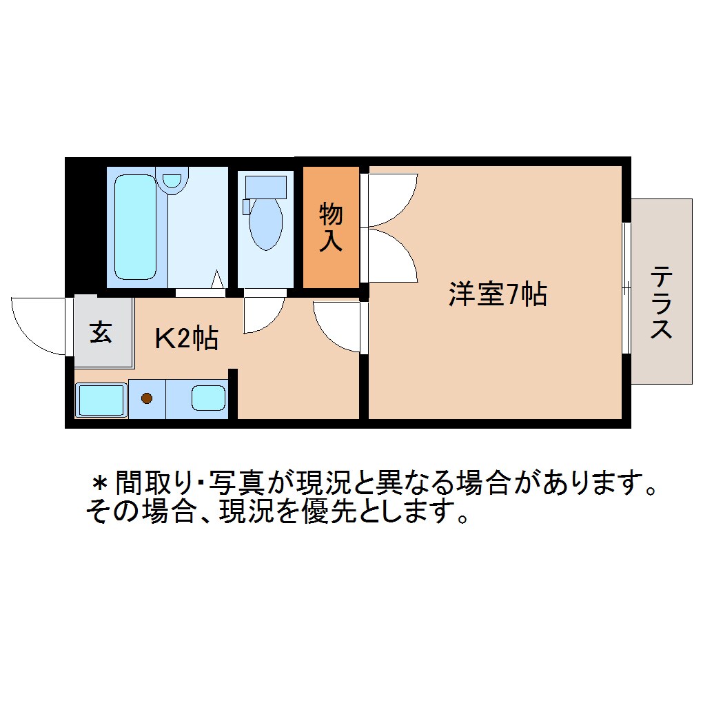 古庄駅 徒歩14分 1階の物件間取画像