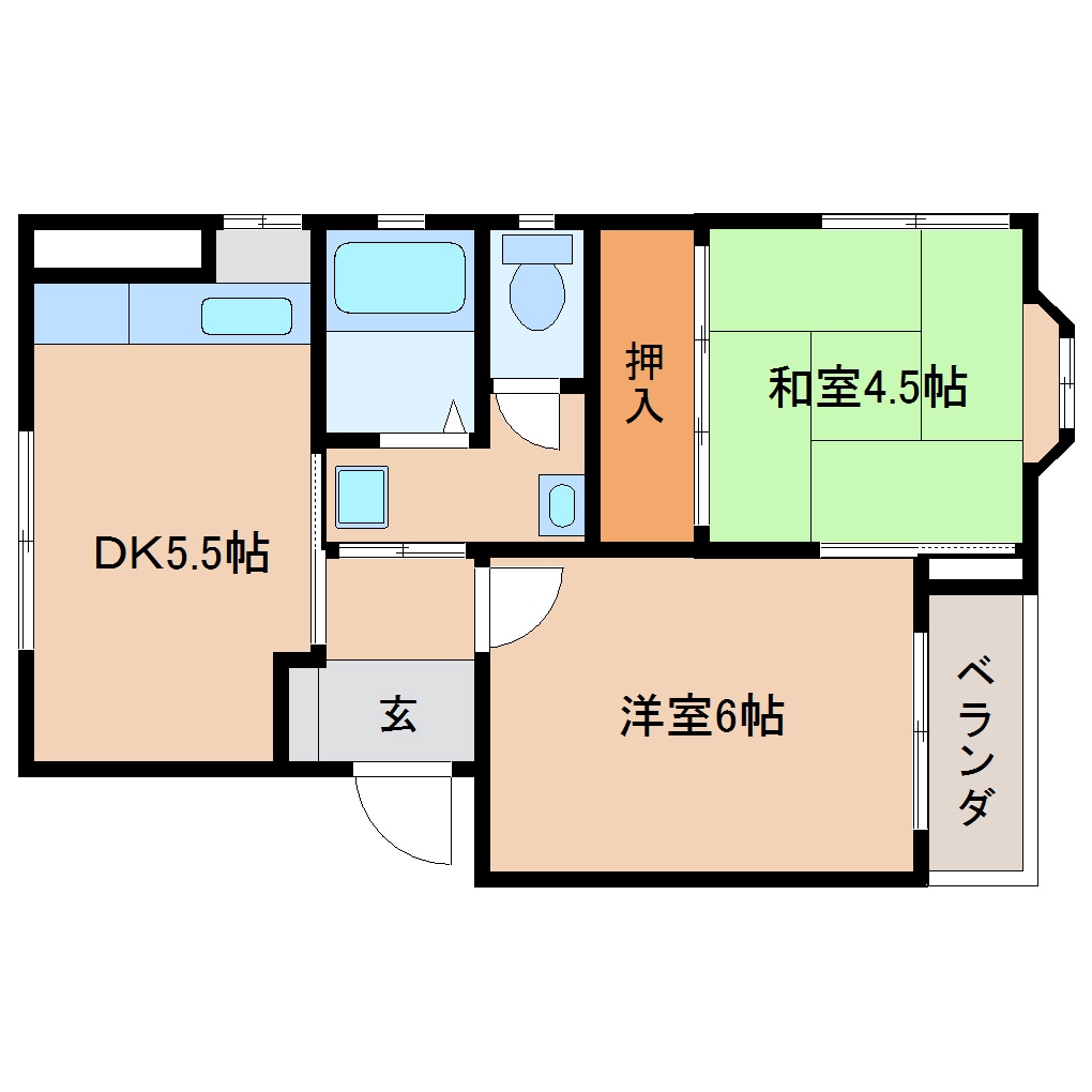 静岡駅 バス17分  岩成不動下車：停歩2分 2階の物件間取画像