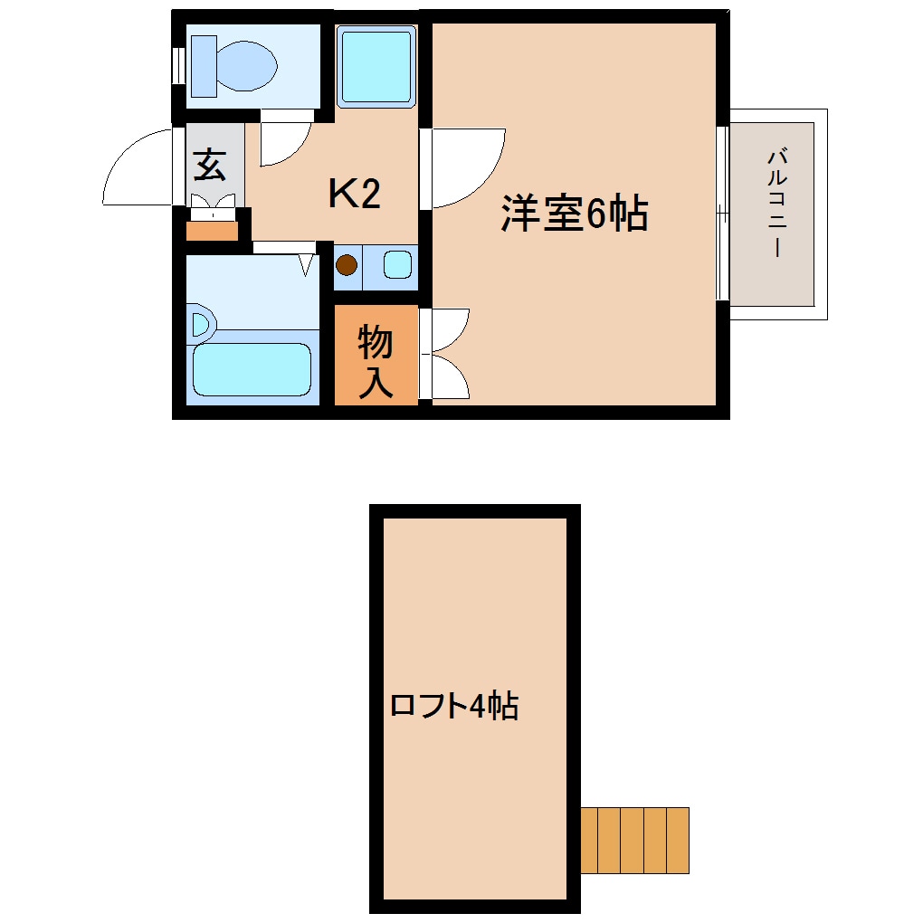 静岡駅 バス17分  妙見下下車：停歩2分 2階の物件間取画像