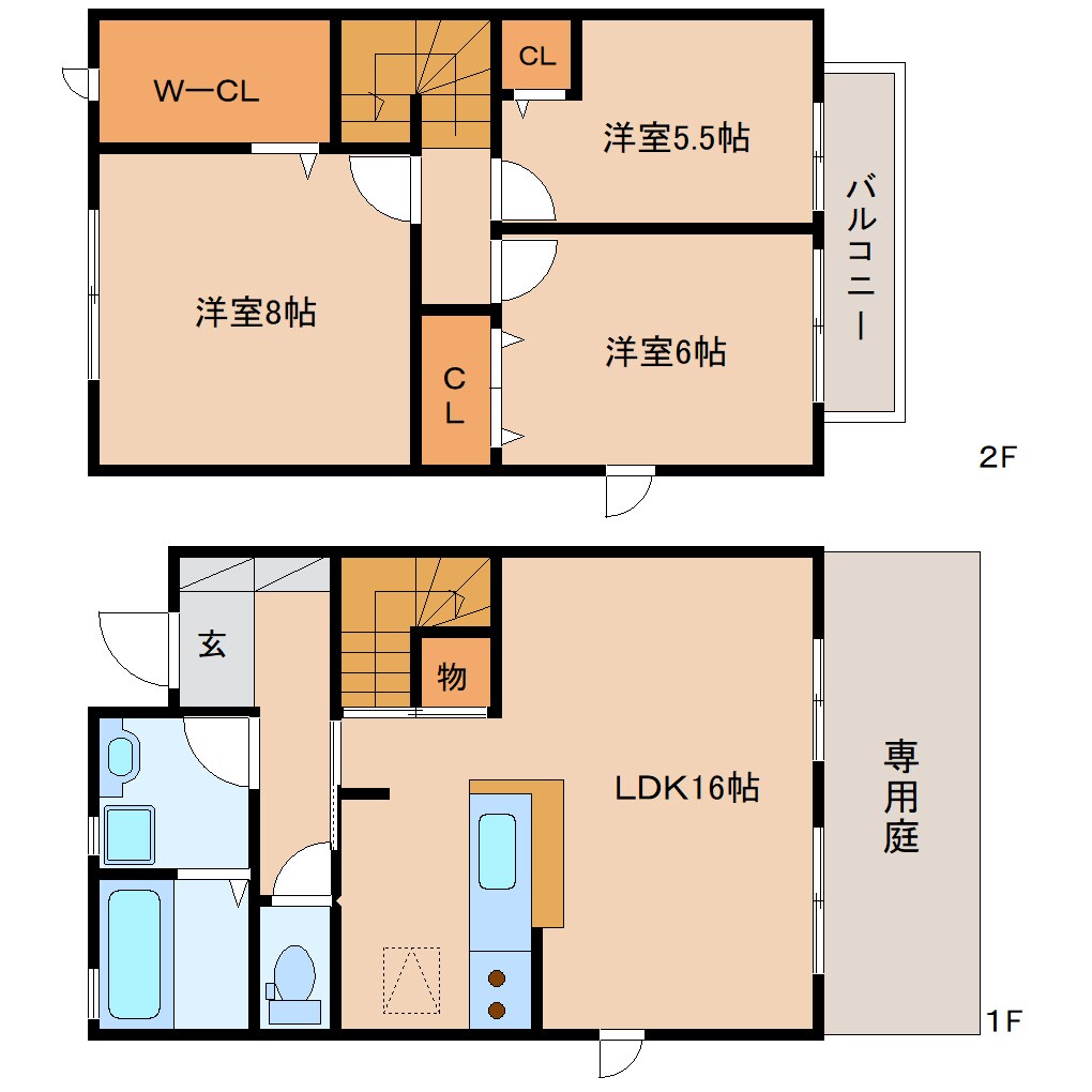 静岡駅 バス15分  銭座町下車：停歩9分 1-2階の物件間取画像