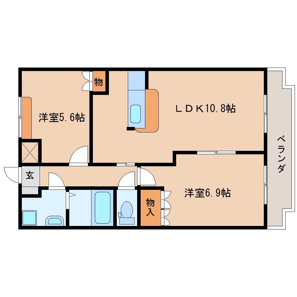 静岡駅 バス20分  新伝馬下車：停歩3分 2階の物件間取画像