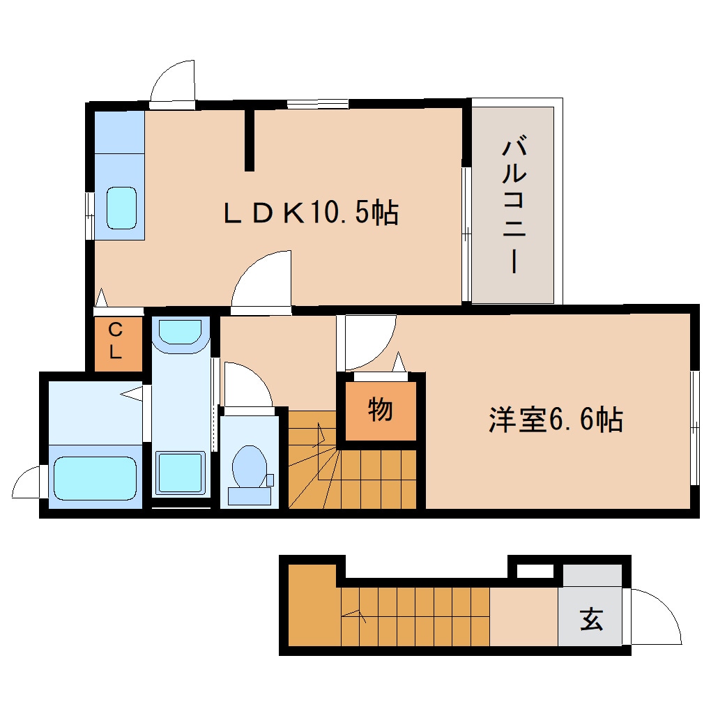 静岡駅 バス17分  柳町下車：停歩4分 2階の物件間取画像