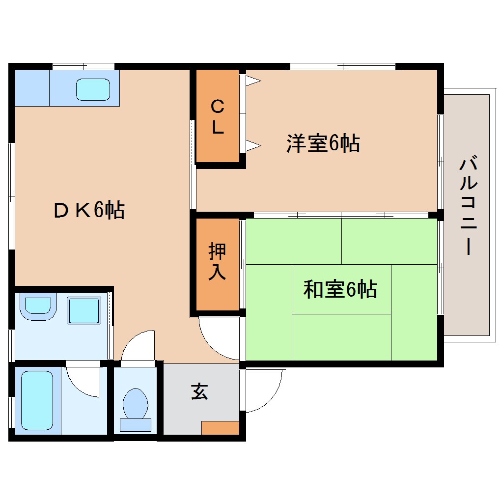 古庄駅 徒歩13分 2階の物件間取画像