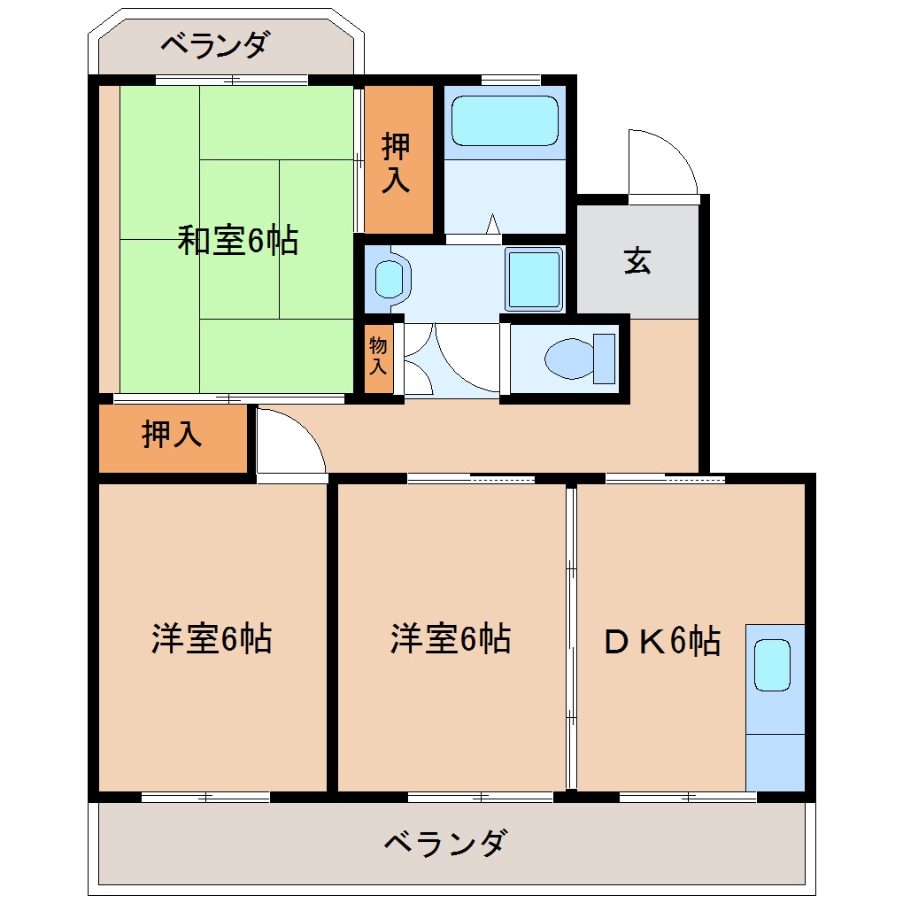 静岡駅 バス33分  千代公民館下車：停歩4分 2階の物件間取画像