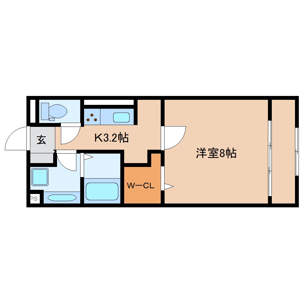 静岡駅 バス27分  松富下車：停歩3分 1階の物件間取画像