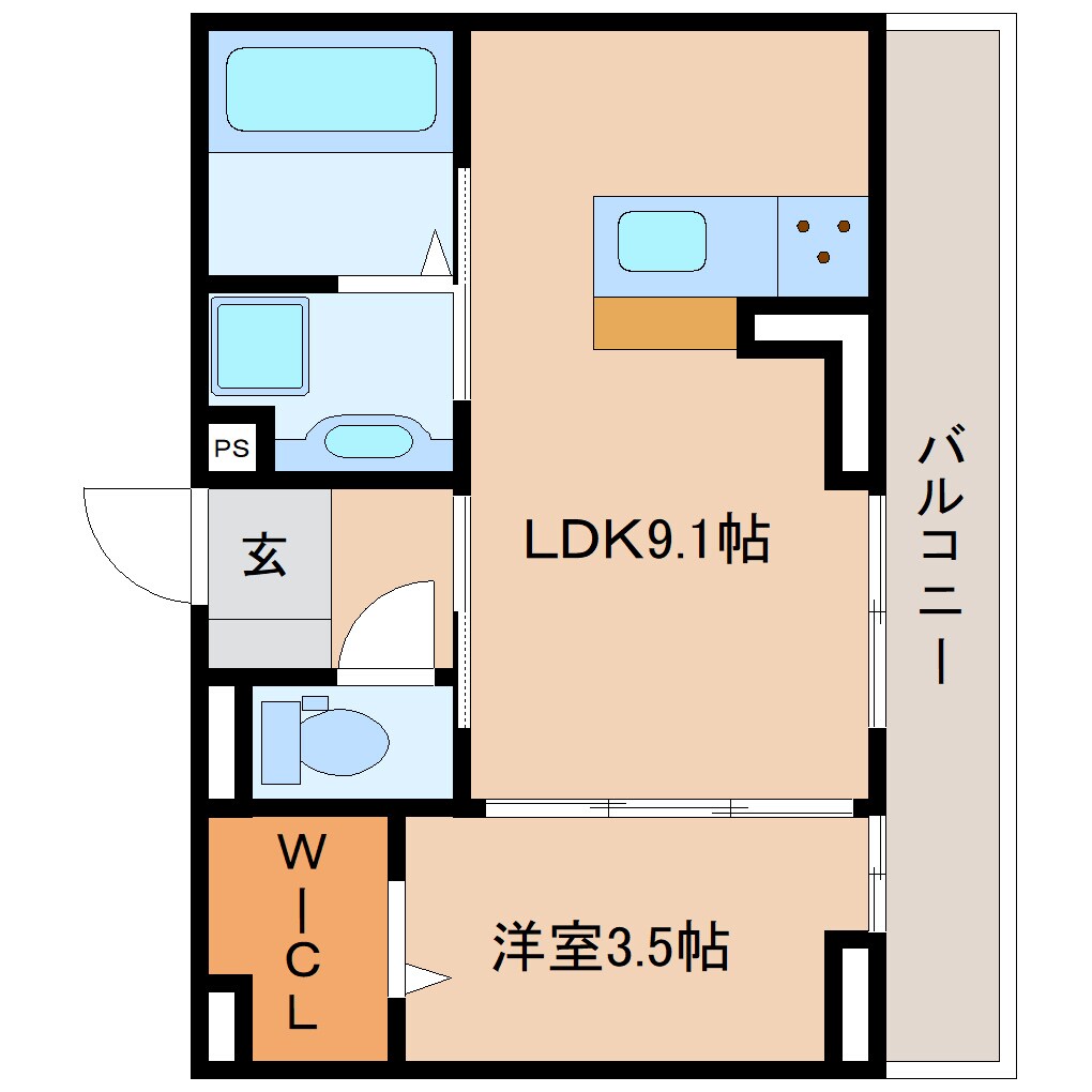 静岡駅 徒歩17分 2階の物件間取画像