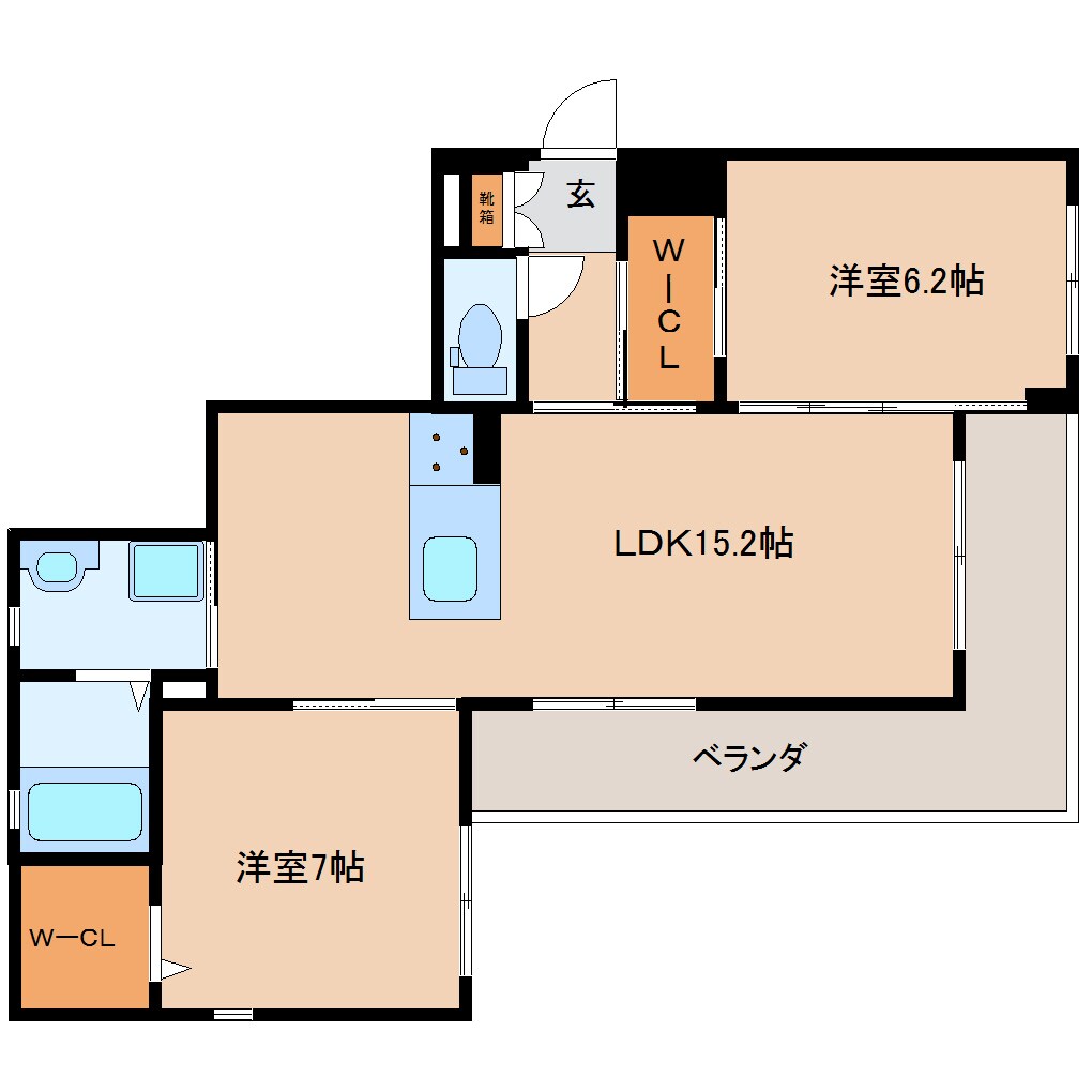 静岡駅 徒歩27分 2階の物件間取画像