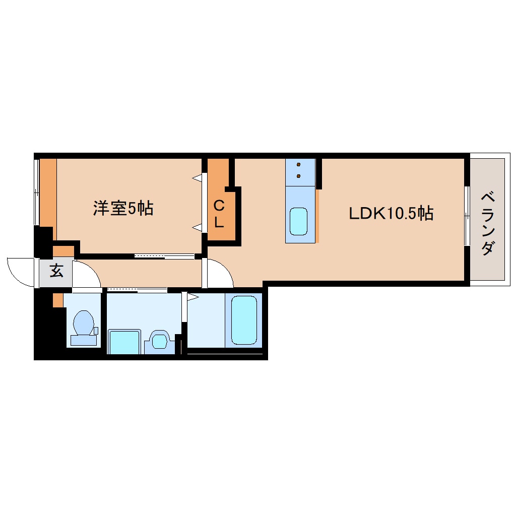 静岡駅 徒歩24分 5階の物件間取画像