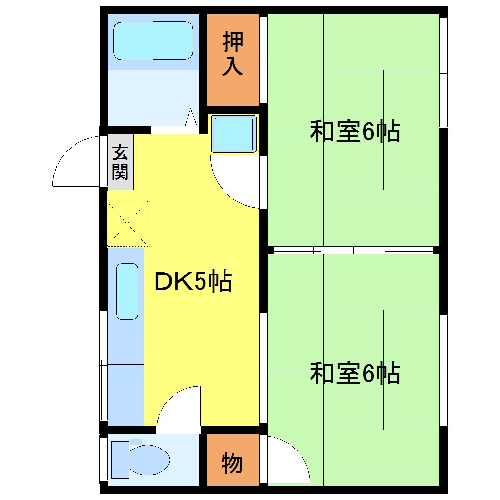 肥前旭駅 徒歩21分 2階の物件間取画像