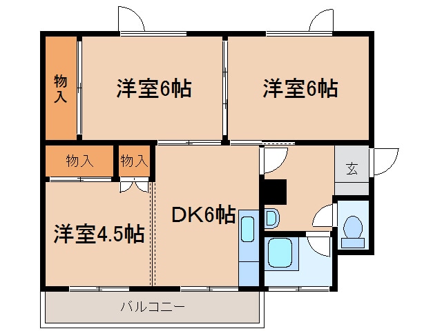 パークサイドＮの物件間取画像