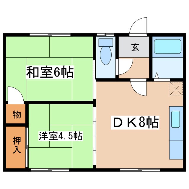 フラワーハイツ（緑ヶ岡）の物件間取画像