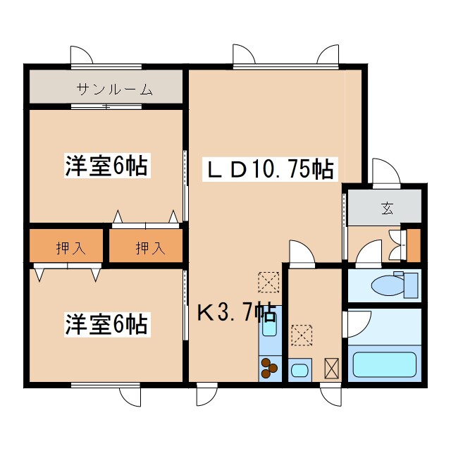 アロハの物件間取画像