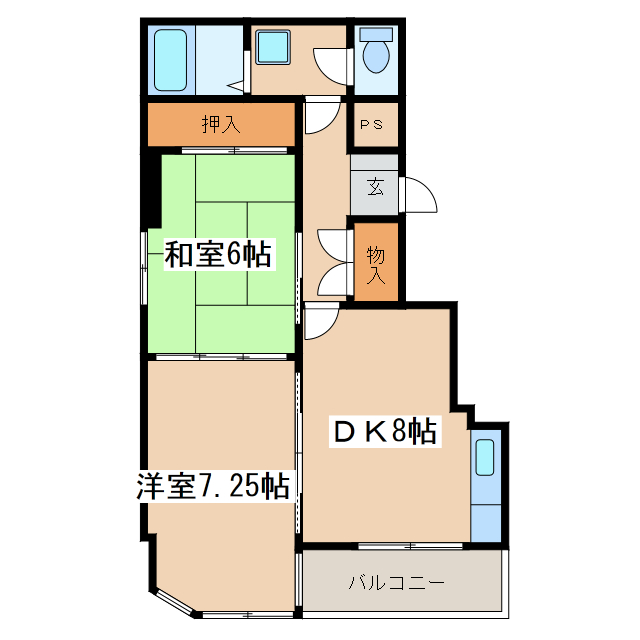 ハイツシャロムの物件間取画像