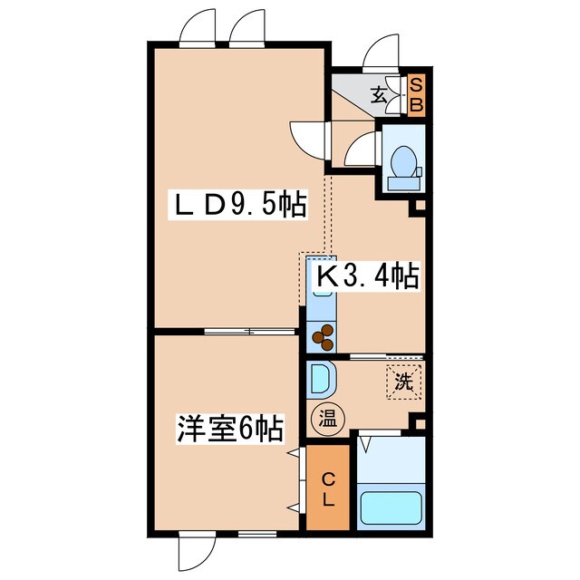 エスポワール城山の物件間取画像