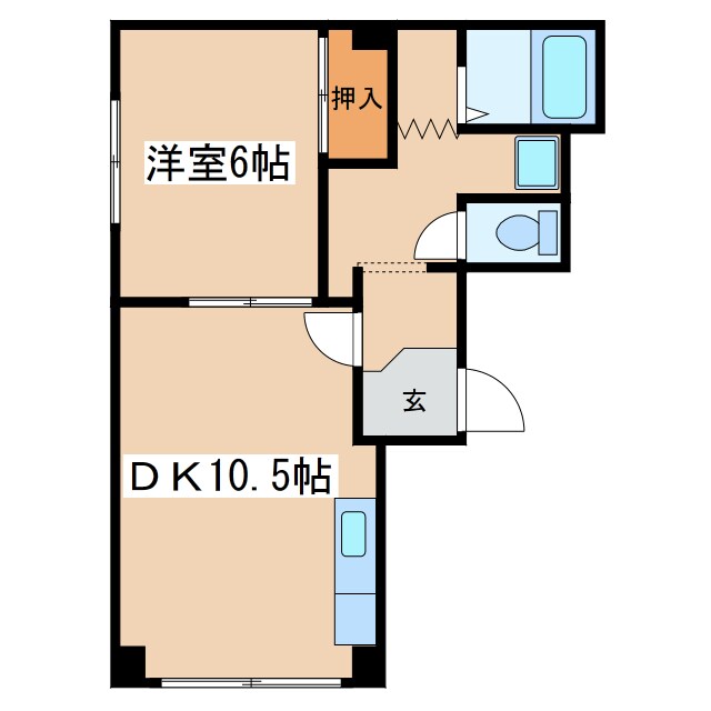 幸ハイツの物件間取画像